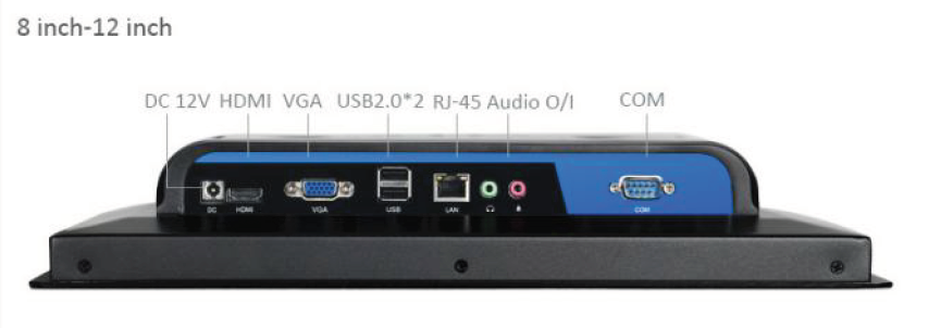 TT-Serie-WINDOWS-Anschluesse-8-12-22 12" WINDOWS Wandeinbau Touchpanel schwarz