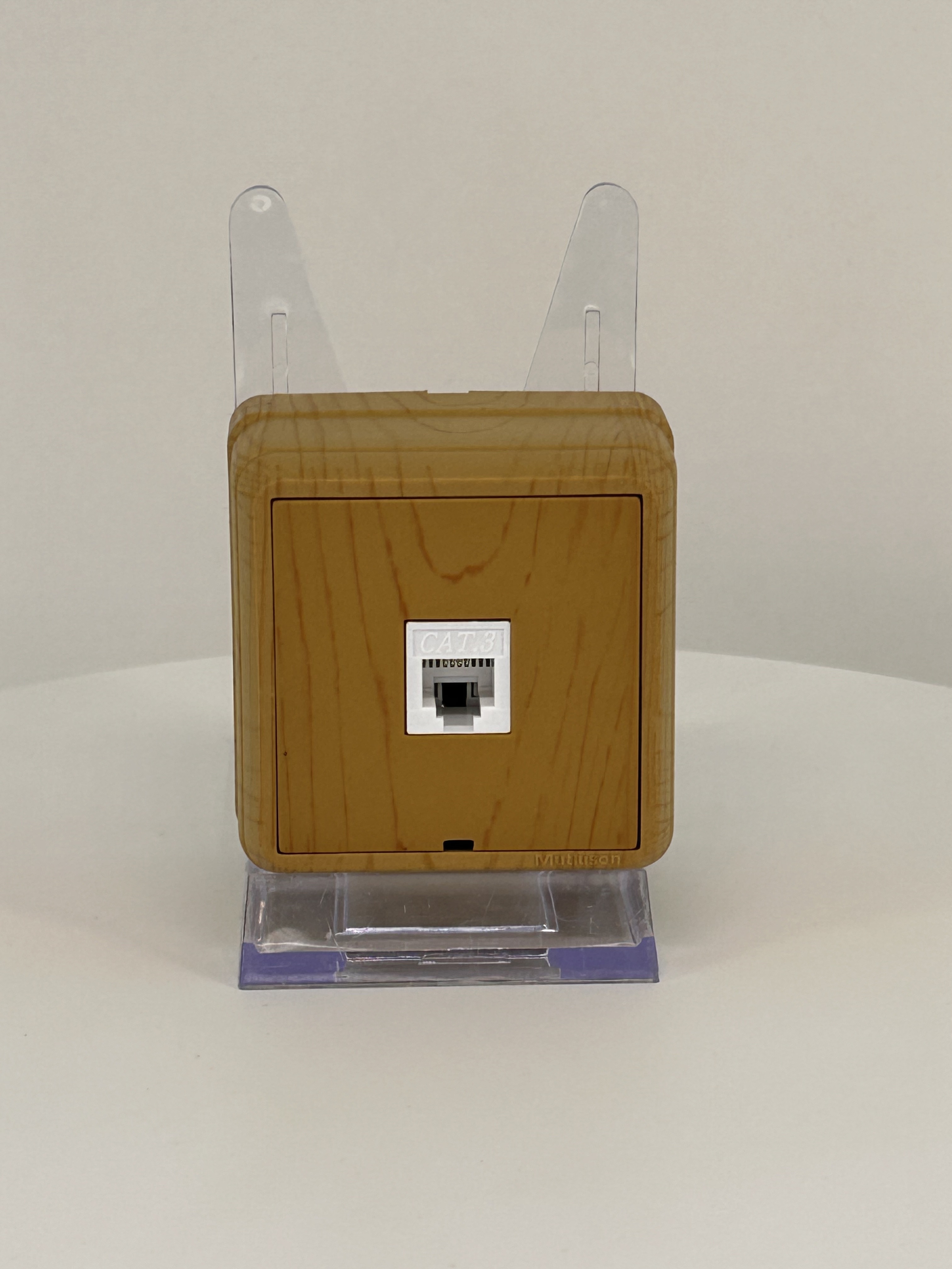 Telefondose / Telefonanschluss CAT3 Aufputz Eiche Holz Optik IP20 - BRON