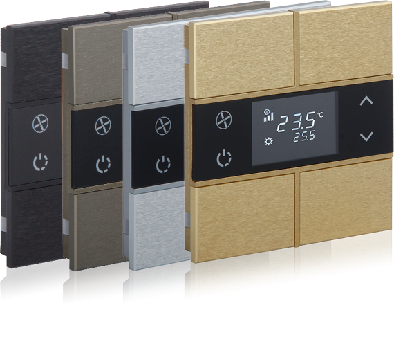 KNX Taster Temperatur · ROSA Metall Goldfarben