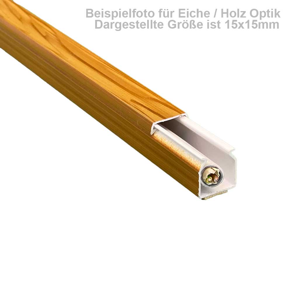 Kabelkanal Selbstklebend Eiche Holzoptik – 1 Meter, 40x25 mm