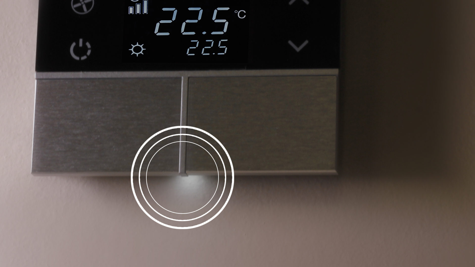 KNX Taster Temperatur · ROSA Metall Goldfarben