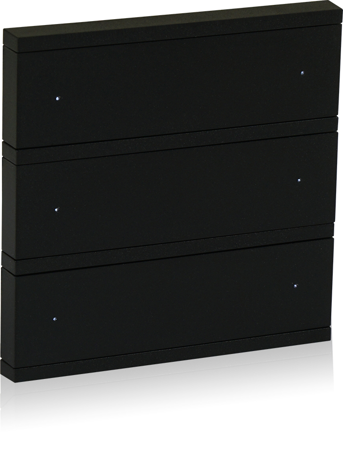 ORIA-Taster-mit-KNX-Busankoppler-6-Tasten ORIA Taster mit KNX Busankoppler anthrazit mit 6 Tasten und Status LED
