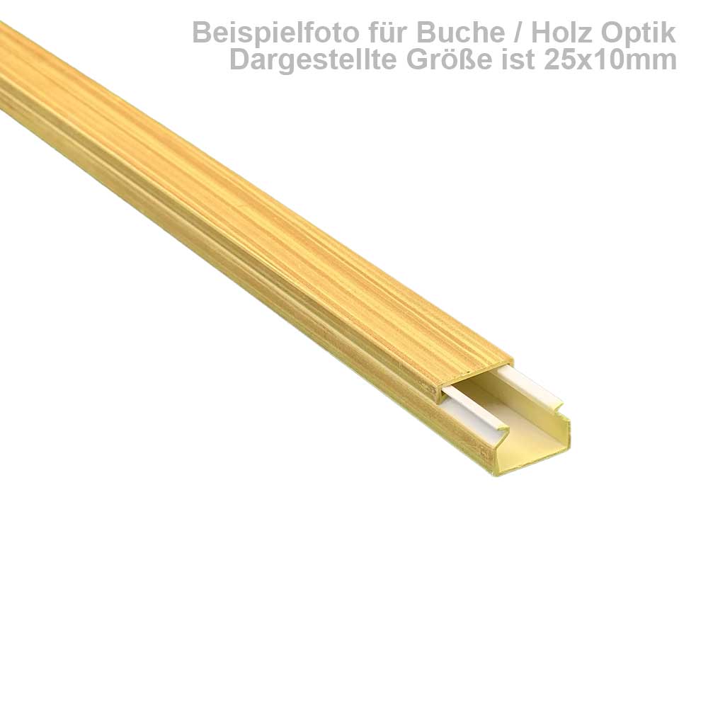 Kabelkanal Buche 12x12 mm Schrauben/Bohren (1m Stück)