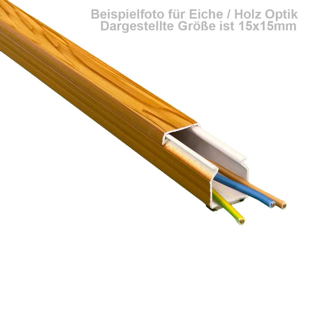 Kabelkanal Selbstklebend Eiche Holzoptik – 1 Meter, 40x25 mm