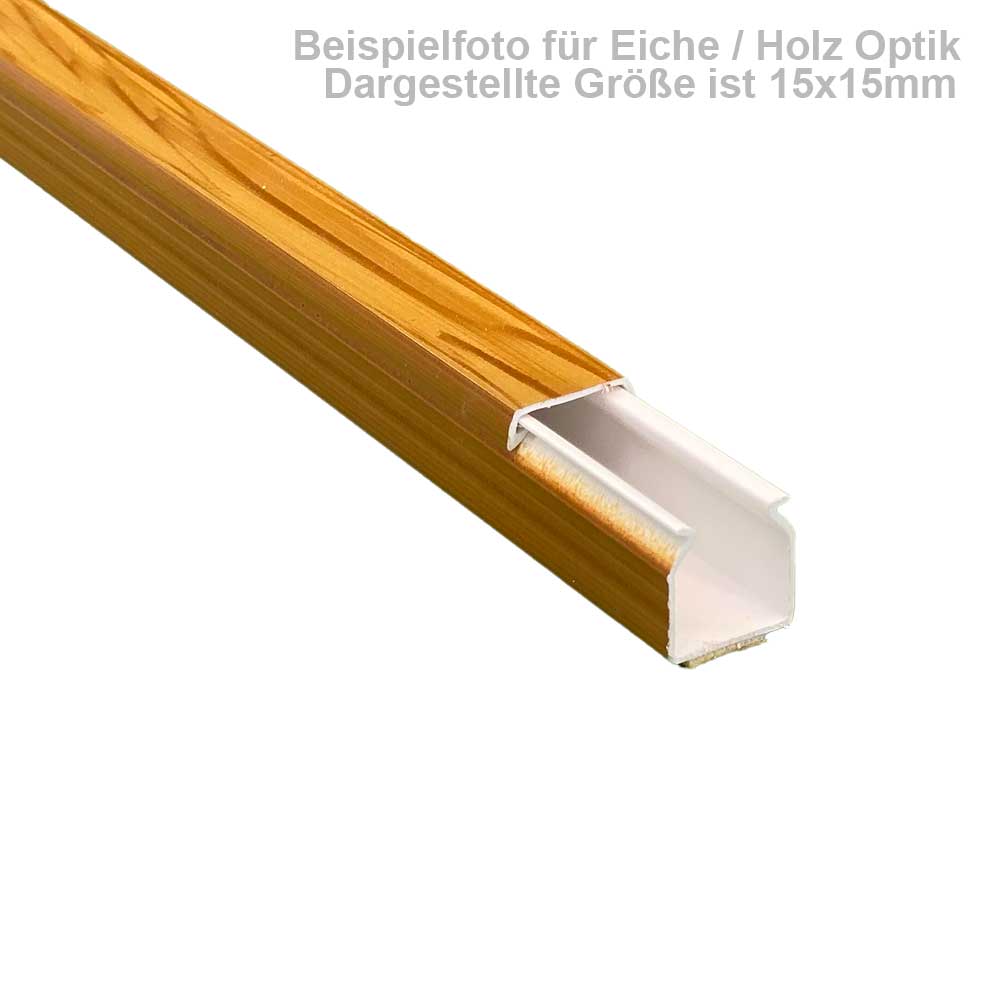 Kabelkanal Selbstklebend Eiche Holzoptik – 1 Meter, 40x25 mm