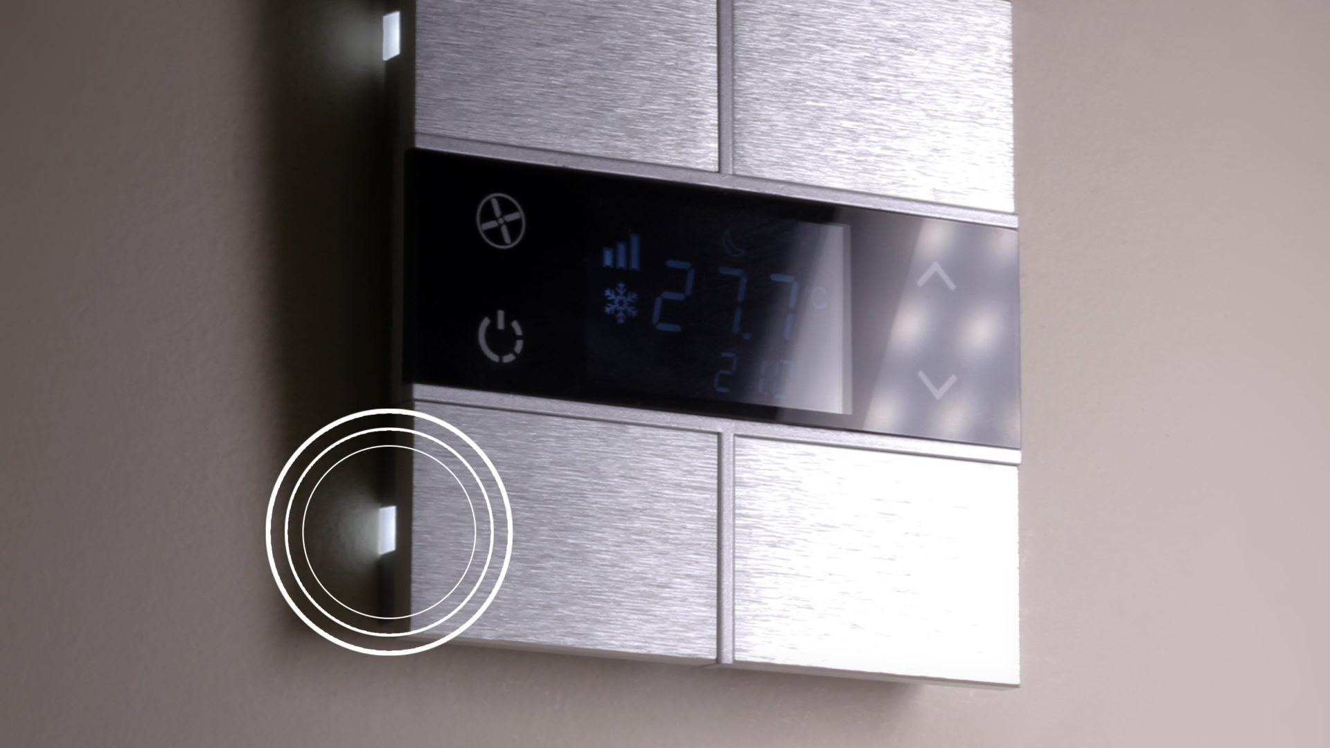 KNX Taster Temperatur · ROSA Metall Goldfarben