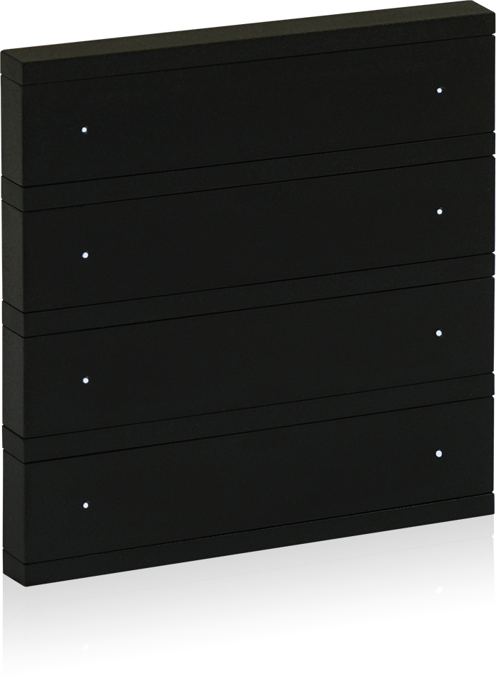 ORIA-Taster-mit-KNX-Busankoppler-8-Tasten ORIA Taster mit KNX Busankoppler anthrazit mit 8 Tasten und Status LED