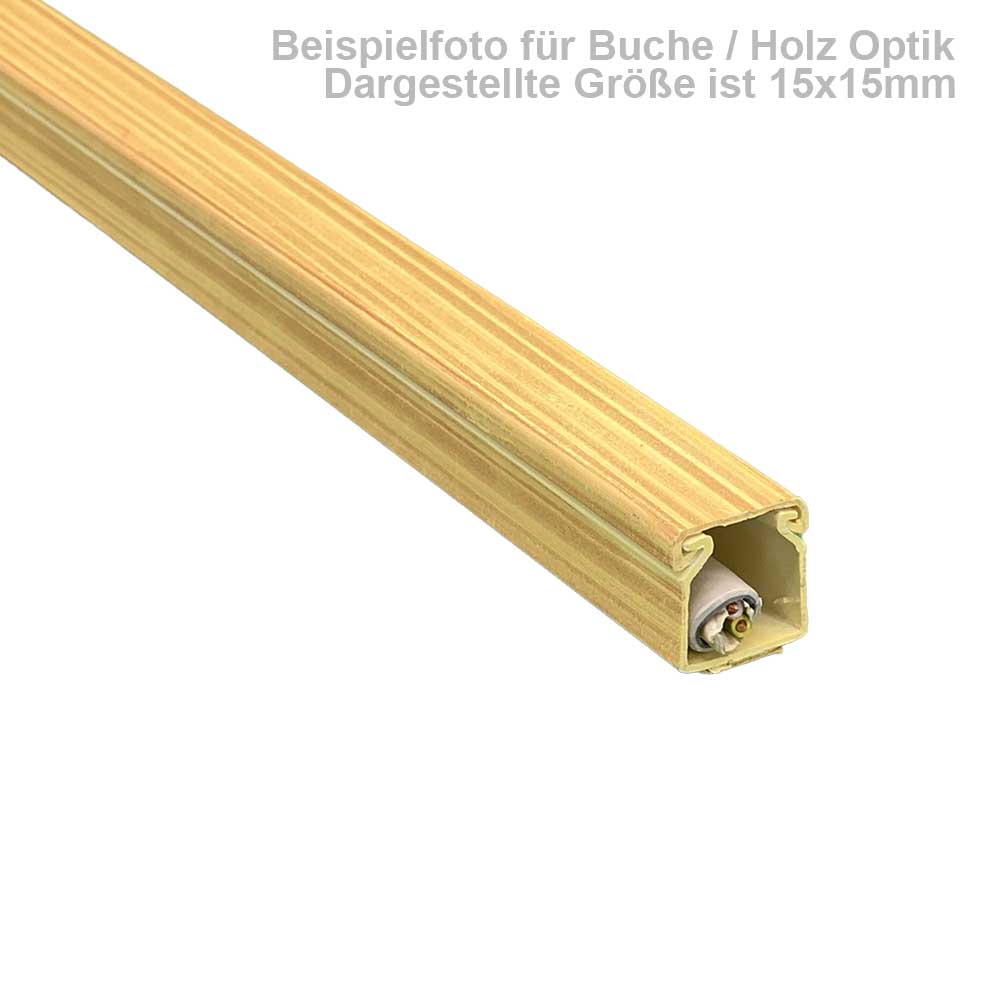 Kabelkanal Buche 25x15 mm Selbstklebend (1m Stück) Kabelkanal Buche 25x15 mm Selbstklebend (1m Stück)