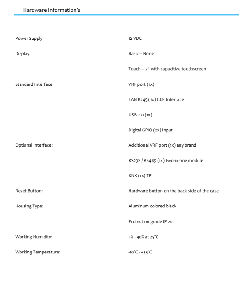 VFace-Hardware-details VFace Touch Hardware