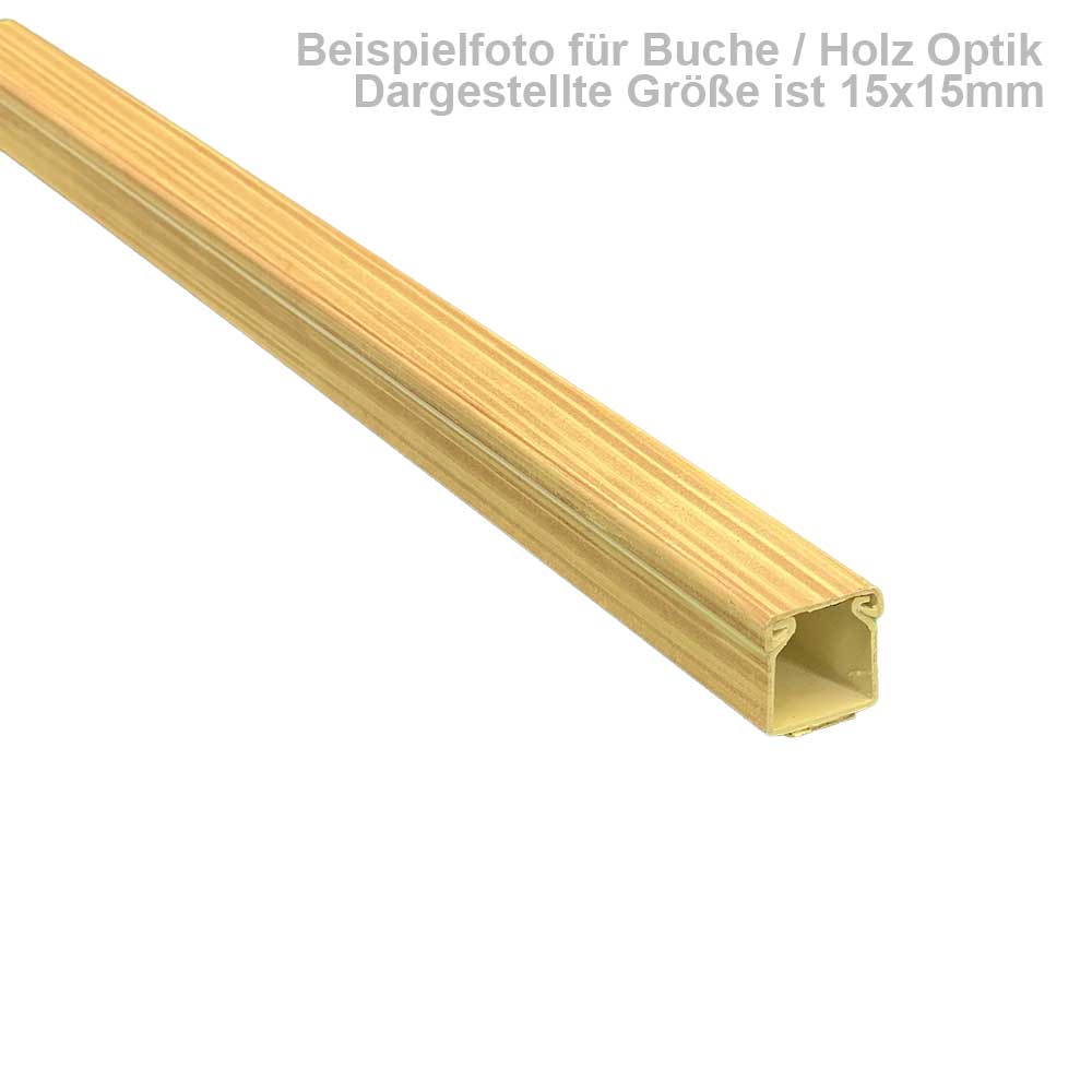 Kabelkanal Buche 40x15 mm Selbstklebend (1m Stück)