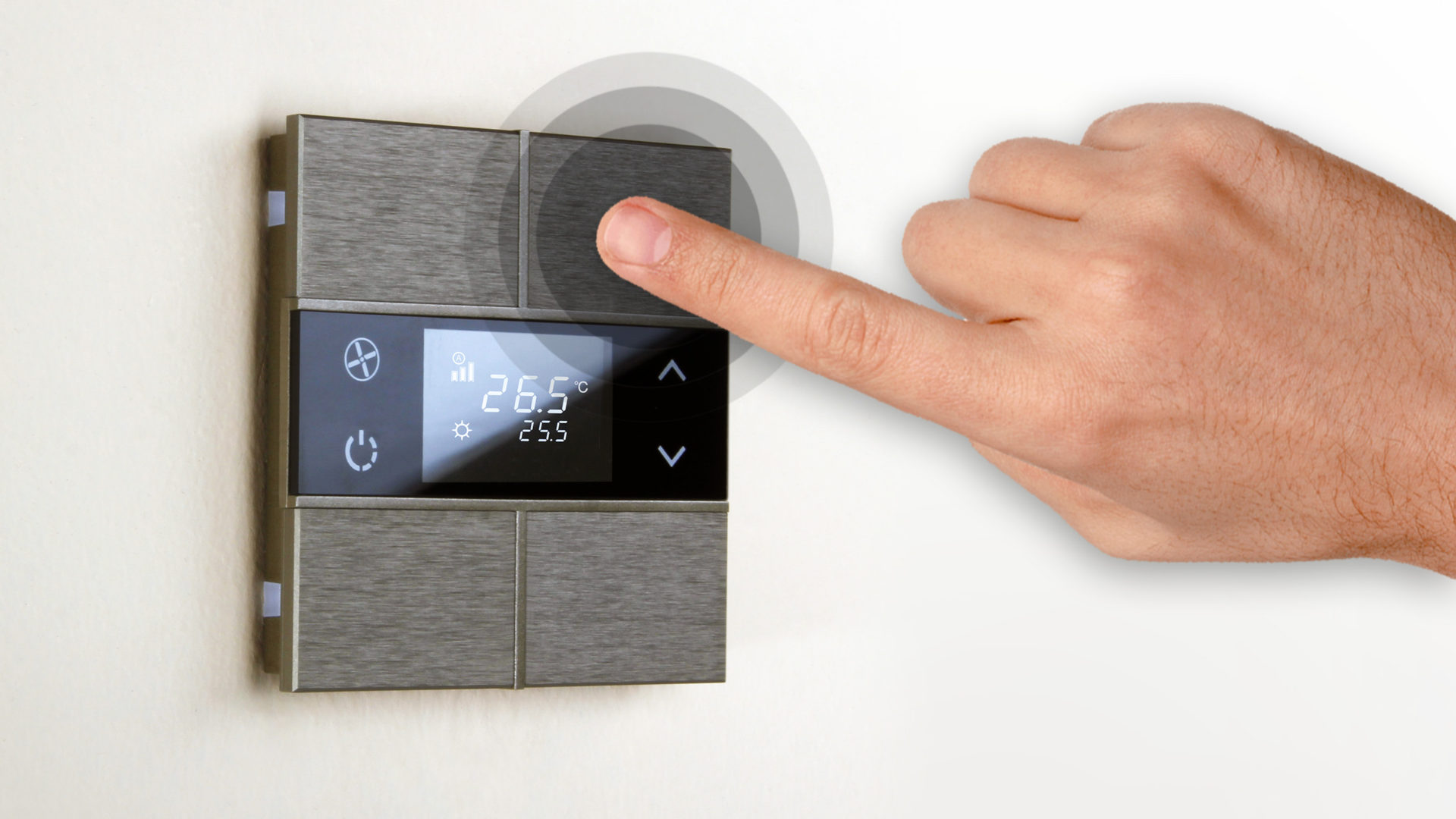 KNX Taster Temperatur · ROSA Metall Goldfarben