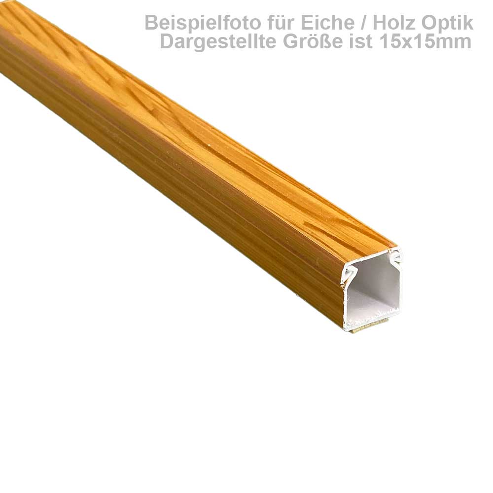 Kabelkanal Selbstklebend Eiche Holzoptik – 1 Meter, 40x25 mm