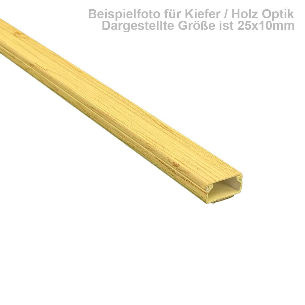 Kabelkanal Kiefer / Fichte 80x60 mm Schrauben/Bohren (2 mal 1m Stück)