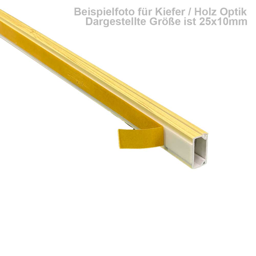 Kabelkanal Kiefer / Fichte 25x25 mm Selbstklebend (2 mal 1m Stück)
