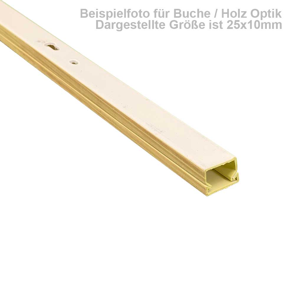 Kabelkanal Buche 20x10 mm Schrauben/Bohren (1m Stück) Kabelkanal Buche 20x10 mm Schrauben/Bohren (1m Stück)