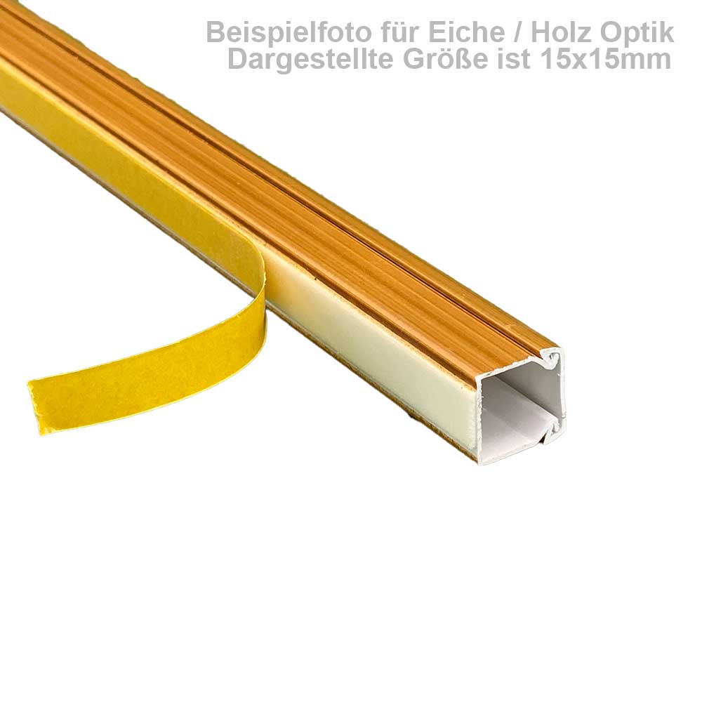 Kabelkanal Selbstklebend Eiche Holzoptik – 1 Meter, 40x40 mm Kabelkanal Selbstklebend Eiche Holzoptik – 1 Meter, 40x40 mm