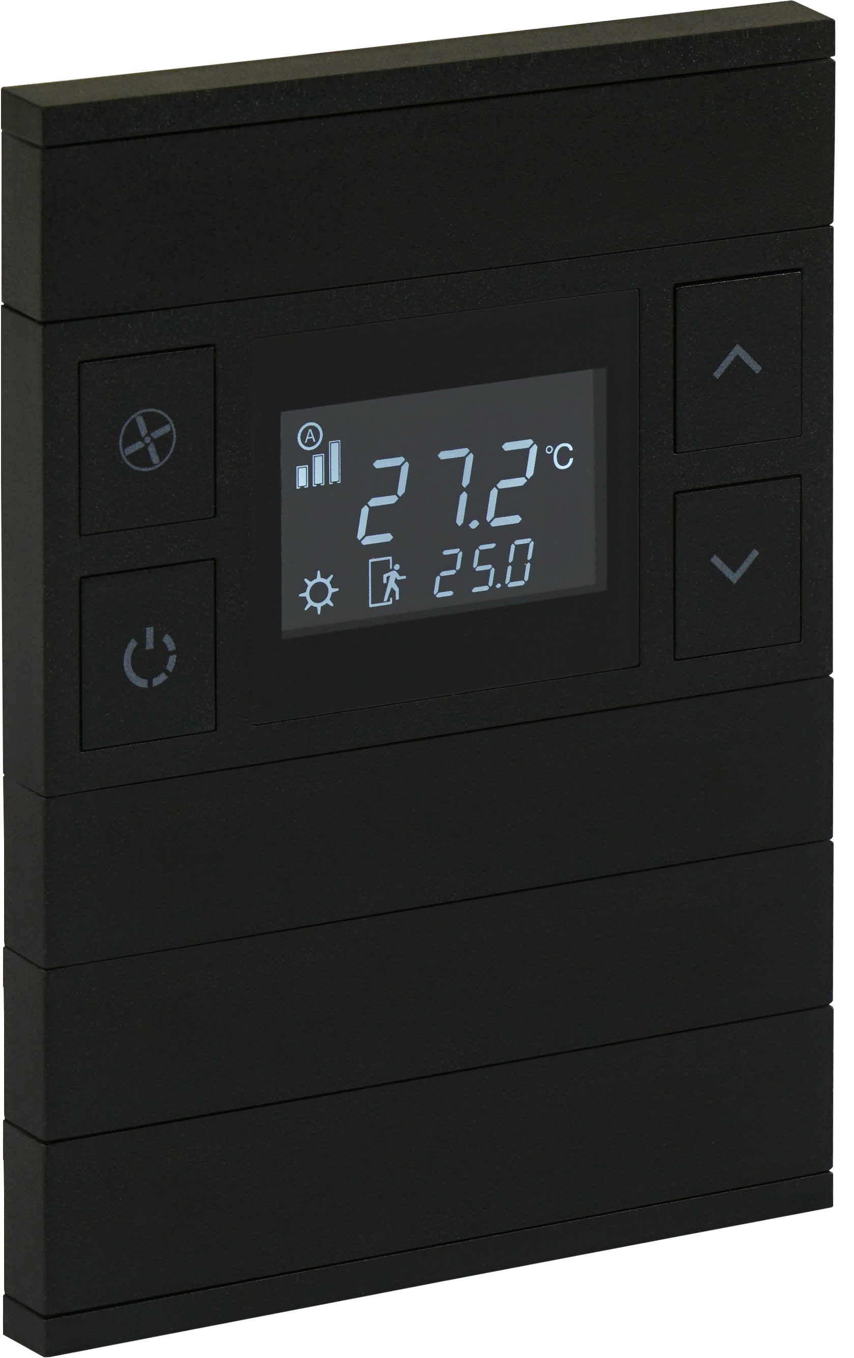 ORIA KNX Temperatursensor Taster Anthrazit · 8 Zusatztasten